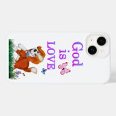 Coques Case-Mate iPhone Dieu est amour (Verso (horizontal))