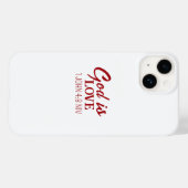 Coques Case-Mate iPhone Dieu est Amour Bible Verse Foi chrétienne Blanc (Verso (horizontal))
