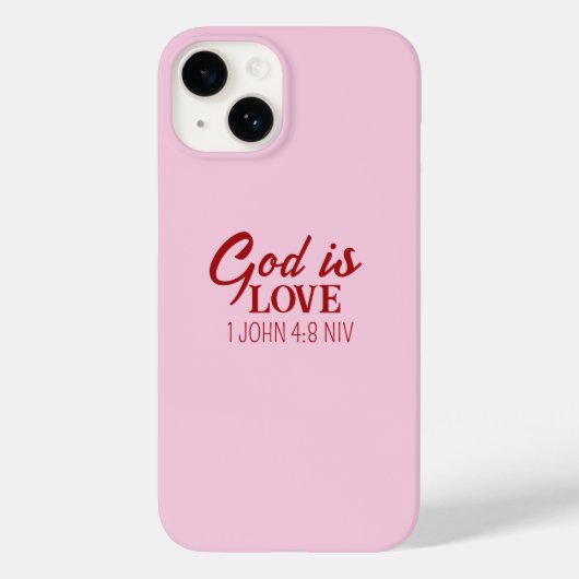 Coques Case-Mate iPhone Dieu est Amour Bible Verse Foi chrétienne Rose (Verso)