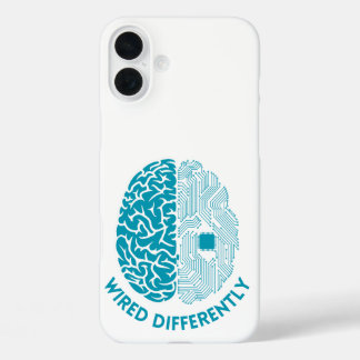 Coques iPhone 16 Plus Différent câblé - Cerveau avec câblage électroniqu