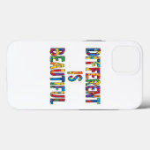 Coques Case-Mate iPhone Different Is Beautiful - Sensibilisation sur l'aut (Verso (horizontal))