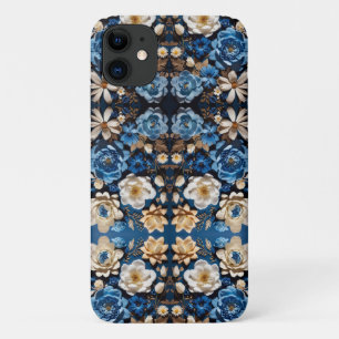 Case-Mate iPhone Case Différentes fleurs bleues   Beau Design Floral
