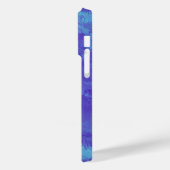 Coques Case-Mate iPhone Diffusion Abstraite bleu violet (Verso / Gauche)
