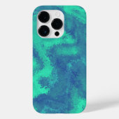 Coques Case-Mate iPhone Diffusion Abstraite bleue verte (Verso)