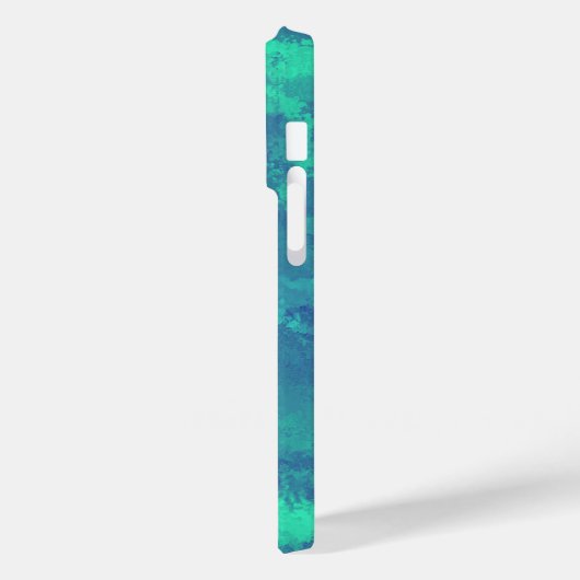 Coques Case-Mate iPhone Diffusion Abstraite bleue verte (Verso / Gauche)