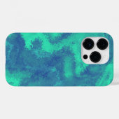 Coques Case-Mate iPhone Diffusion Abstraite bleue verte (Verso (horizontal))