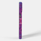 Coques Case-Mate iPhone Digital Mandala rose violet et bleu (Verso / Droite)