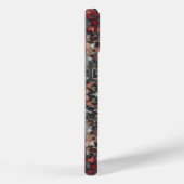 Coques Case-Mate iPhone Digital Mandala rouge et blanc (Verso / Droite)