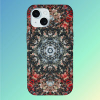 Digital Mandala rouge et blanc
