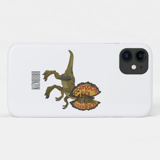 Coques Case-Mate iPhone Dilophosaurus dessin animé (Dos (Horizontal))