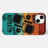 Coques Case-Mate iPhone Dink Smash Repeat - Amusants Pickleball (Verso (horizontal))