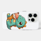 Coques Case-Mate iPhone Dino mignonne de glace mangeur (Verso (horizontal))