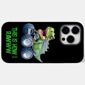 Coques Case-Mate iPhone Dinosaur monstre camion anniversaire personnalisé (Verso (horizontal))