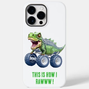 Coque Pour Pour iPhone 14 Pro Max Dinosaur monstre camion anniversaire personnalisé