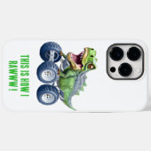 Coques Case-Mate iPhone Dinosaur monstre camion anniversaire personnalisé (Verso (horizontal))