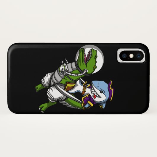 Coques Case-Mate iPhone Dinosaure de T-Rex de l'espace d'équitation (Dos (Horizontal))