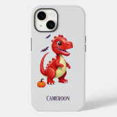 Coques Case-Mate iPhone Dinosaure d'Halloween rouge (Verso)