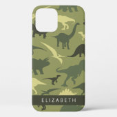 Coques Case-Mate iPhone Dinosaure Motif, Dinosaur Silhouette, Votre Nom (Verso)
