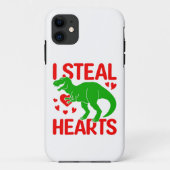 Coques Case-Mate iPhone Dinosaure Vert Valentine I Voler Coeurs (Dos)