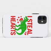 Coques Case-Mate iPhone Dinosaure Vert Valentine I Voler Coeurs (Dos (Horizontal))