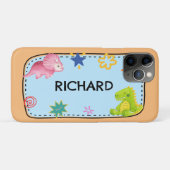 Coques Case-Mate iPhone Dinosaures mignons Personnalisés (Dos (Horizontal))