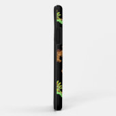 Coques Case-Mate iPhone Dinosaures mignons sur fond noir (Dos/Droite)