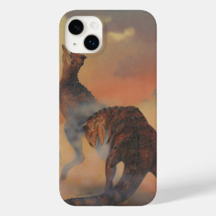 Coque Pour iPhone 14 Plus Dinosaures vintages, Carnotaurus rugissant dans la