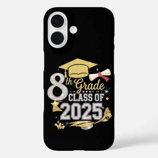 Coques Case-Mate iPhone Diplômé de la promotion 2025 de 8e année (Verso)