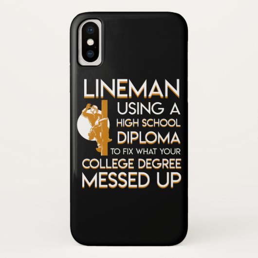 Coques Case-Mate iPhone Diplôme universitaire de difficulté de monteur de (Dos)