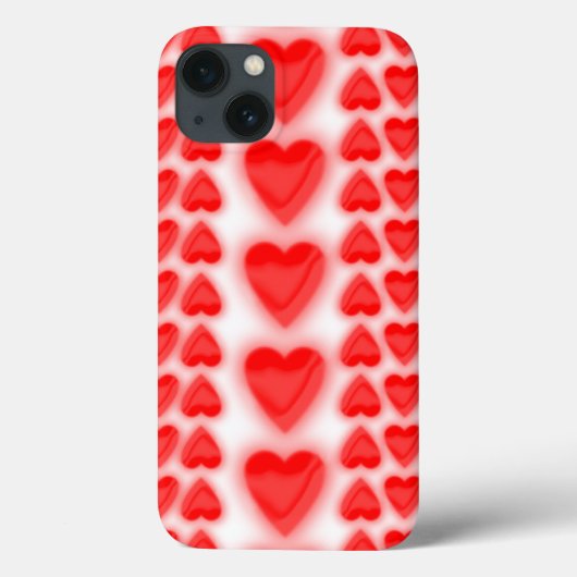 Coques Case-Mate iPhone Direction alternative Coeurs rouges (Verso)