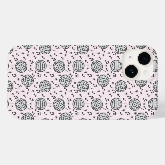Coques Case-Mate iPhone Disco Balls et notes musicales (Verso (horizontal))