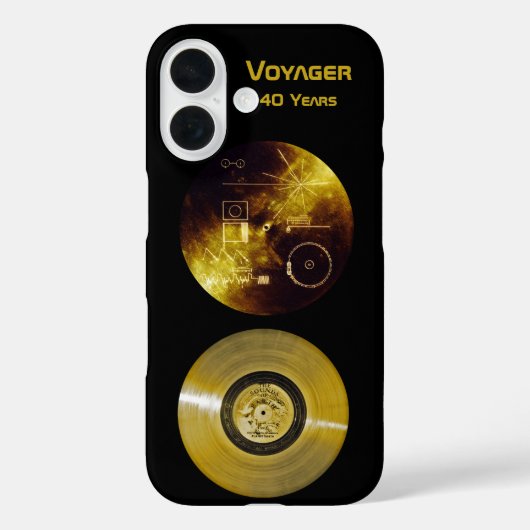 Coques Case-Mate iPhone Disque et pochette dorés de la sonde spatiale Voya (Verso)