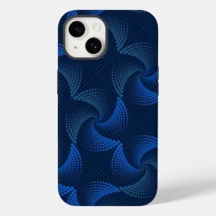 Coque Pour iPhone 14 Distorsion motif Twist DBlue BG