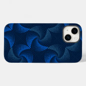 Coques Case-Mate iPhone Distorsion motif Twist DBlue BG (Verso (horizontal))