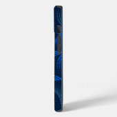 Coques Case-Mate iPhone Distorsion motif Twist DBlue BG (Verso / Gauche)