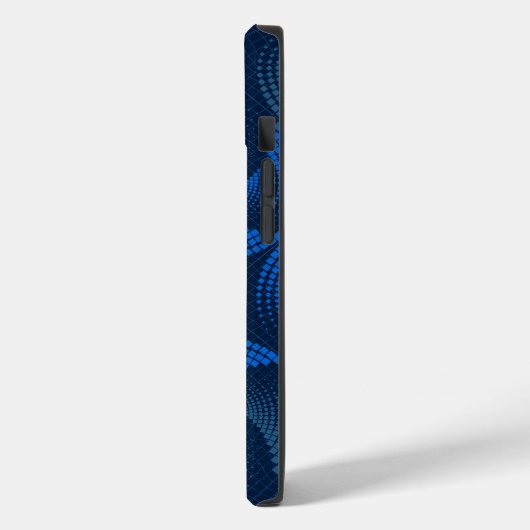 Coques Case-Mate iPhone Distorsion motif Twist DBlue BG (Verso / Gauche)