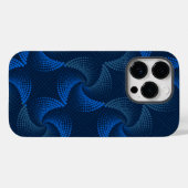 Coques Case-Mate iPhone Distorsion motif Twist DBlue BG (Verso (horizontal))