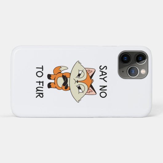 Coques Case-Mate iPhone Dites non à Fur - Triste Fox (Dos (Horizontal))