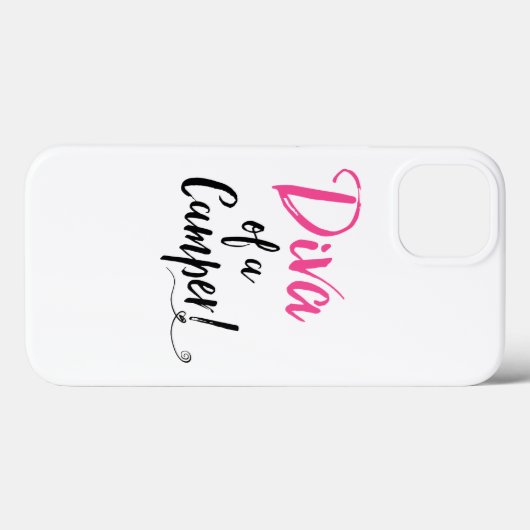 Coques Case-Mate iPhone "Diva d'un campeur !" (Verso (horizontal))