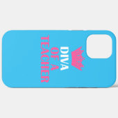 Coques Case-Mate iPhone "Diva d'un enseignant" (Verso (horizontal))