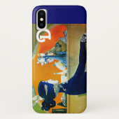 COQUES Case-Mate iPhone DIVA EN BLEU, MONOGRAMME DE MODE BEAUTÉ (Dos)