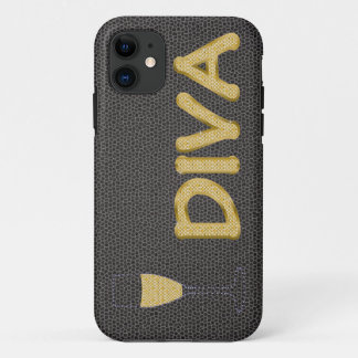 Coque iPhone 11 DIVA et champagne d'or "à peine là" cas