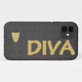 Coques Case-Mate iPhone DIVA et champagne d'or "à peine là" cas (Dos (Horizontal))