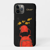 Coques Case-Mate iPhone Diver and Golden Fish (Dos)
