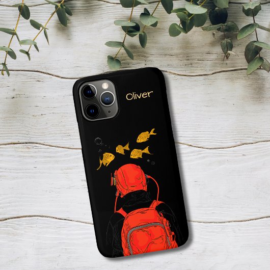 Coques Case-Mate iPhone Diver and Golden Fish