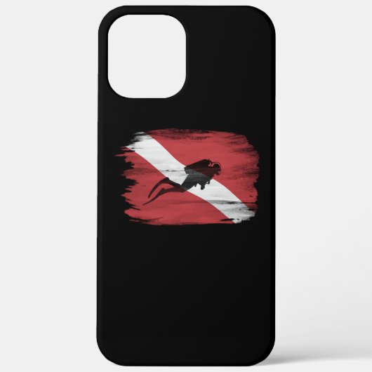 Coques Case-Mate iPhone Diver Down flag brush stroke, Diver flag (Verso)