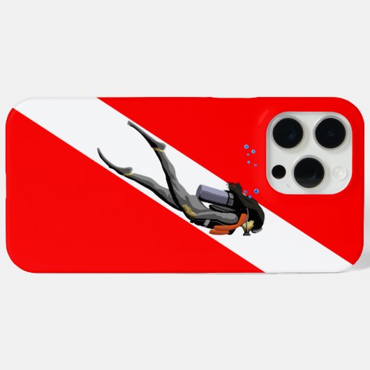 Coques Case-Mate iPhone Diver Et Drapeau (Verso (horizontal))