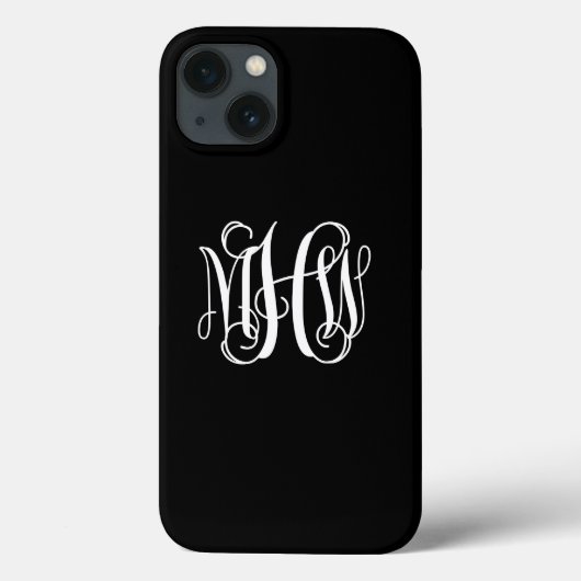 Coques Case-Mate iPhone DIY BG  3 Initiales Entrelacées Police de Monogram (Verso)