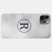Coques Case-Mate iPhone do-it-yourself Monogramme noir en cercle, verre gr (Dos (Horizontal))