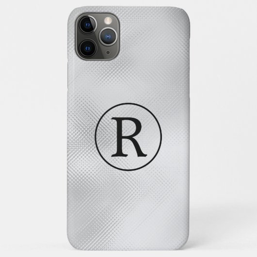 Coques Case-Mate iPhone do-it-yourself Monogramme noir en cercle, verre gr (Dos)